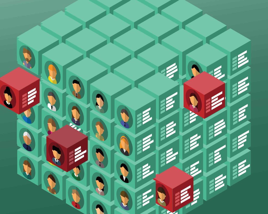 HR szoftverek előnyeit bemutató kép, amiben sok jelölt van adatokkal együtt, mint a MelonApp-ban is.